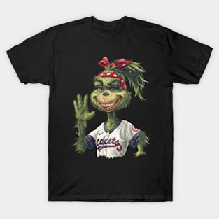 The Grinch Vs Cleveland Indians Logo: Clash Of Worlds T-Shirt